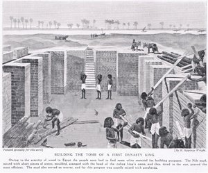 Building the tomb of a first dynasty king by Henry Charles Seppings Wright